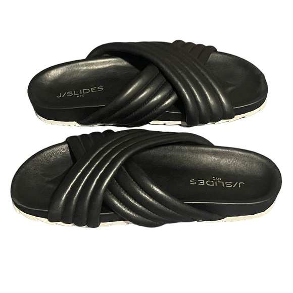 J/SLIDES NYC Wide Straps Sandals Women’s Size 8.5 Black - Picture 5 of 8